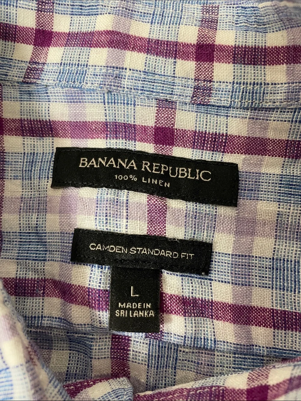 Banana Republic Linen Camden Linen Shirt size Large